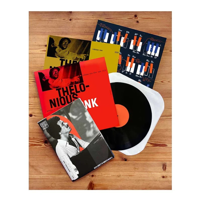 Thelonious Monk: Genius Of Modern Music LPs Vols 1 & 2 + Posterzine #02: The Piano Issue + 12" x 12" History Of Jazz Piano Piano Print