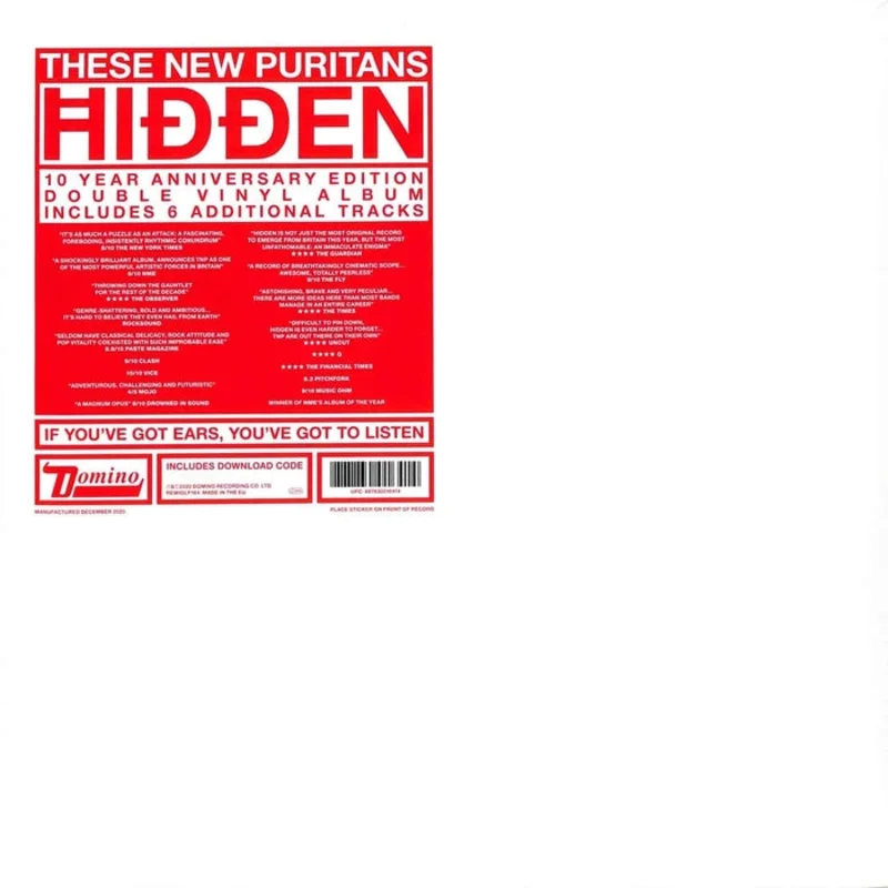 These New Puritans  Hidden [MMXX] (2xLP)