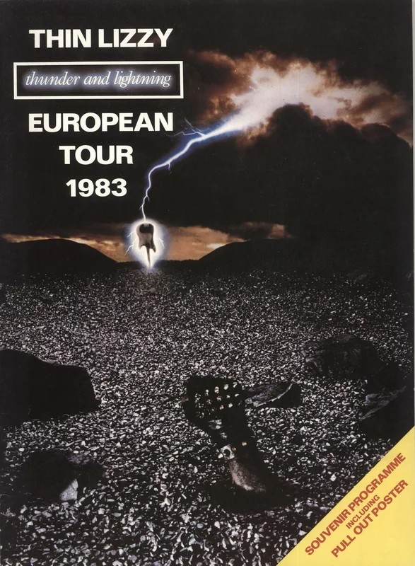 Thin Lizzy Thunder And Lightning + Poster UK Tour programme