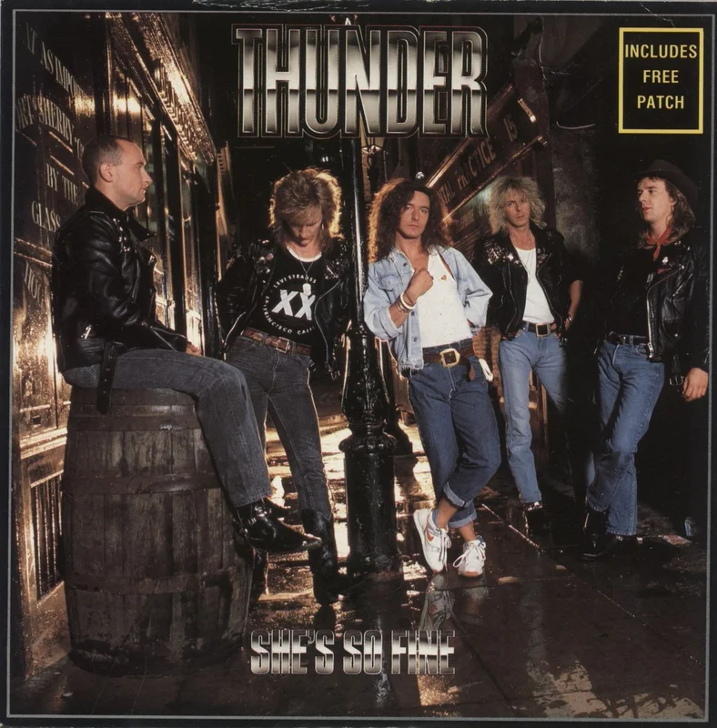 Thunder She's So Fine + Patch UK 7" vinyl