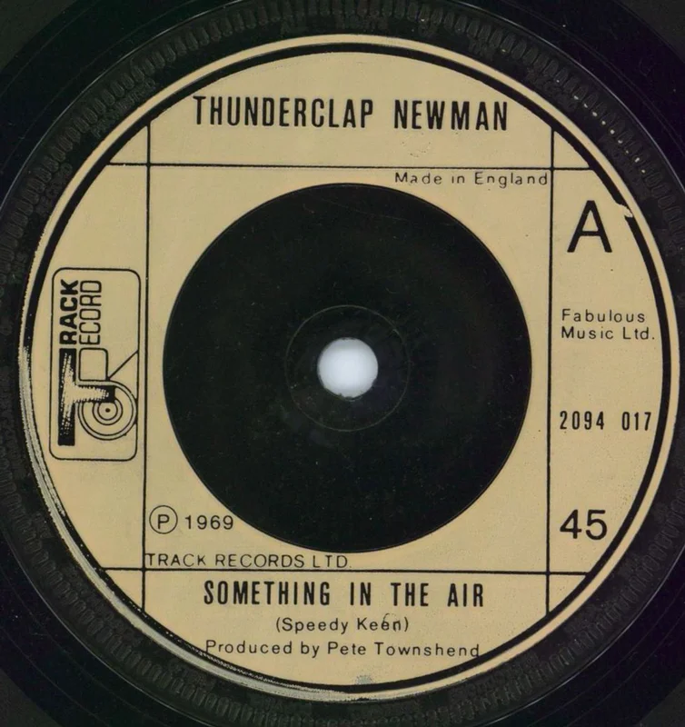 Thunderclap Newman Something In The Air UK 7" vinyl