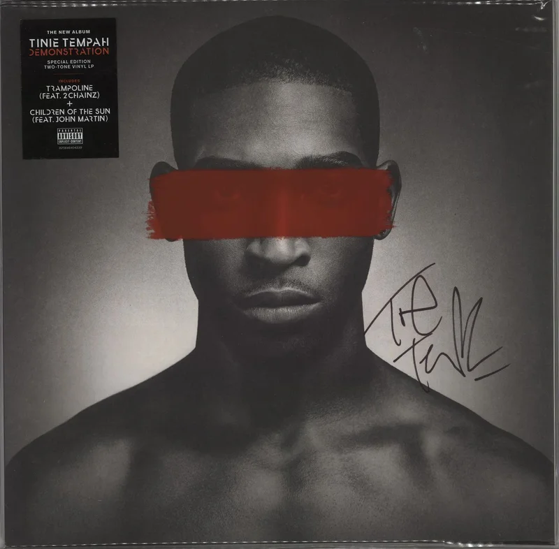 Tinie Tempah Demonstration - Duo-Colored Red/Black - Autographed UK 2-LP vinyl set