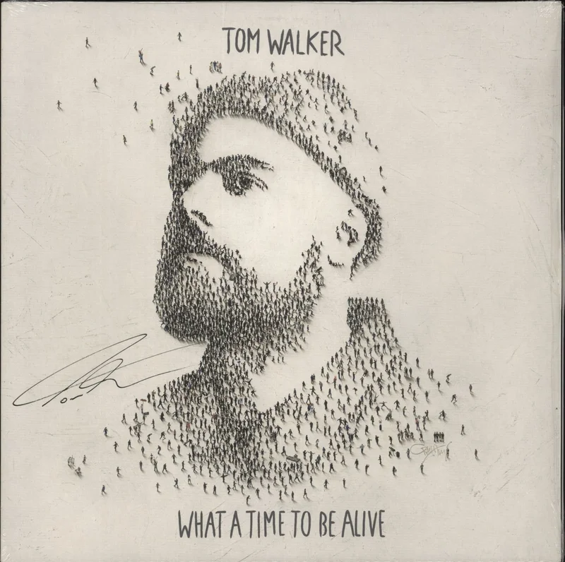 Tom Walker What A Time To Be Alive - Autographed - Blue Vinyl UK Vinyl LP