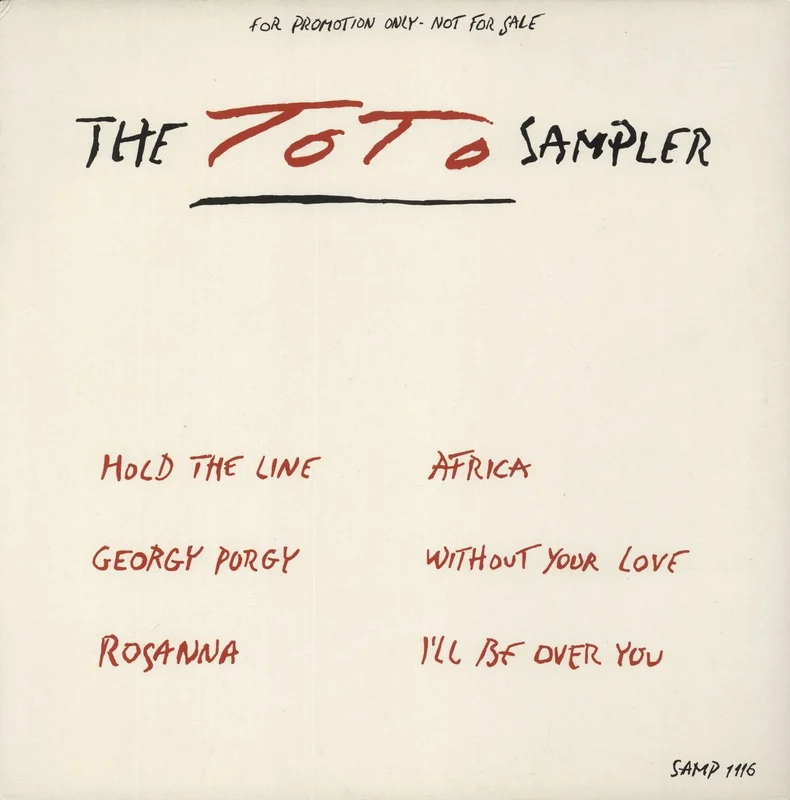 Toto The Toto Sampler Dutch Promo Vinyl LP