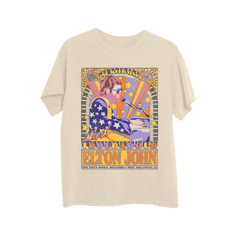 Troubadour Piano Keys Dateback T-Shirt