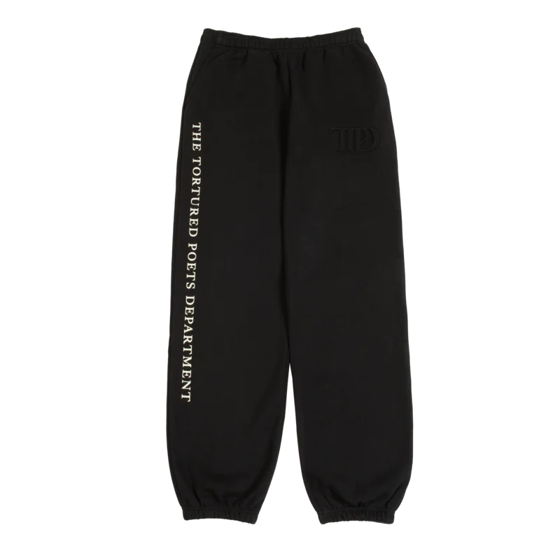 TTPD Black Embossed Sweatpants