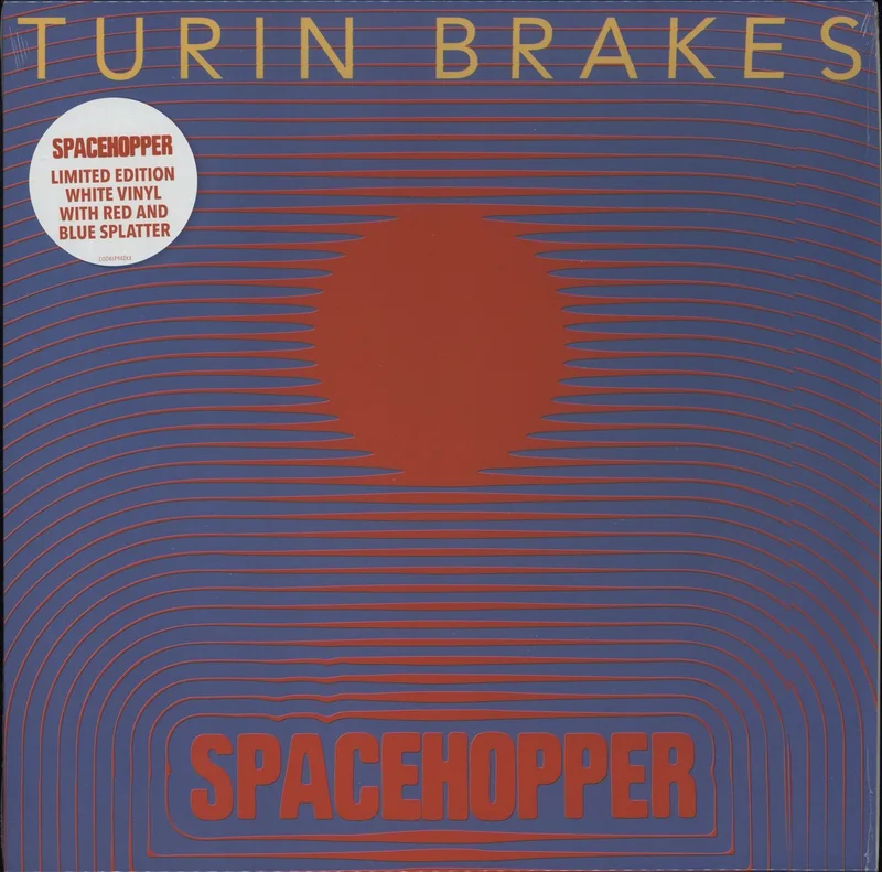Turin Brakes Spacehopper - White With Red And Blue Splatter Vinyl + Autographed Print UK Vinyl LP