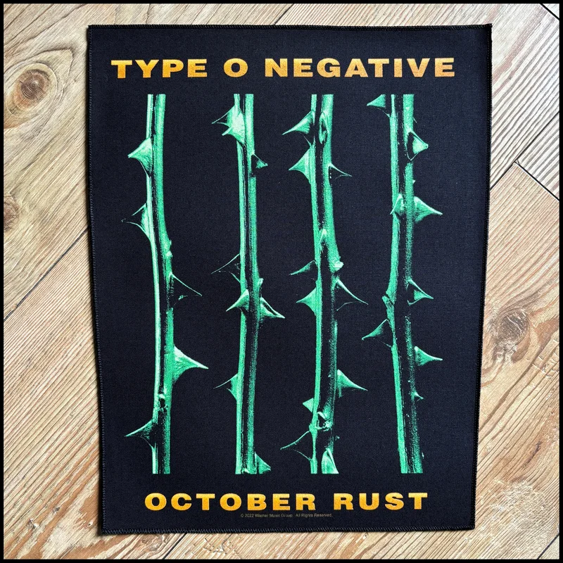 TYPE O NEGATIVE: official OCTOBER RUST large back patch