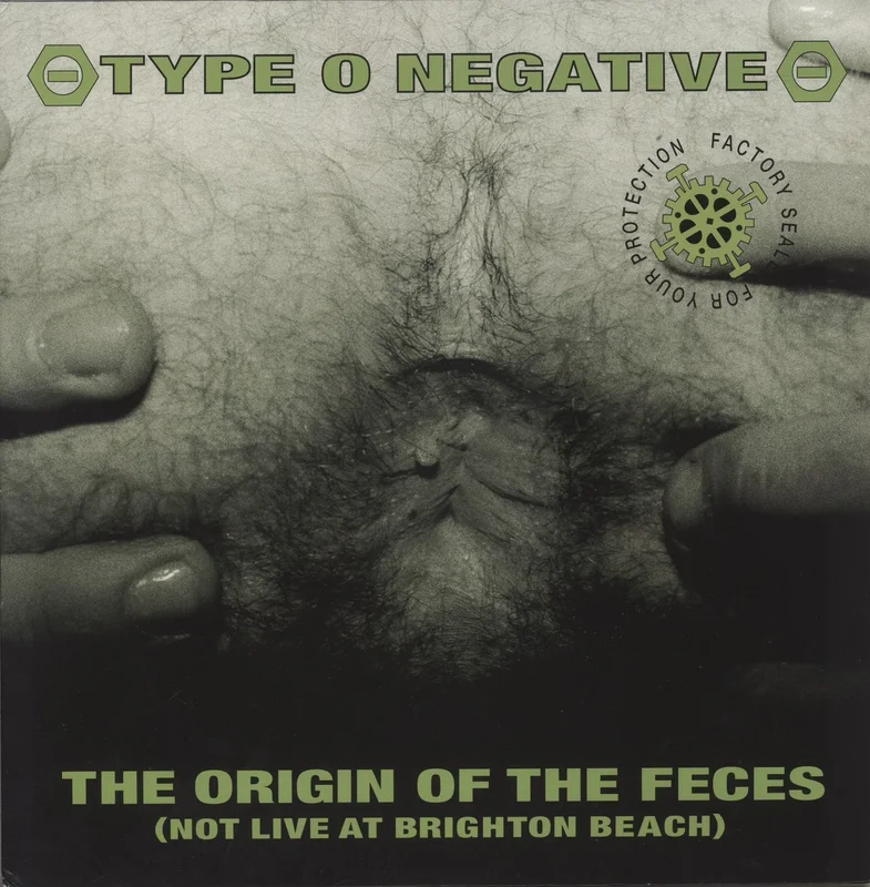 Type O Negative The Origin Of The Feces [Not Live At Brighton Beach] - Green & Black Vinyl Dutch Vinyl LP