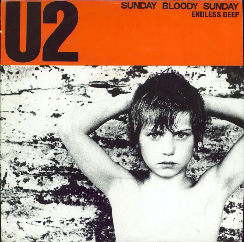 U2 Sunday Bloody Sunday - Paper labels Dutch 7" vinyl
