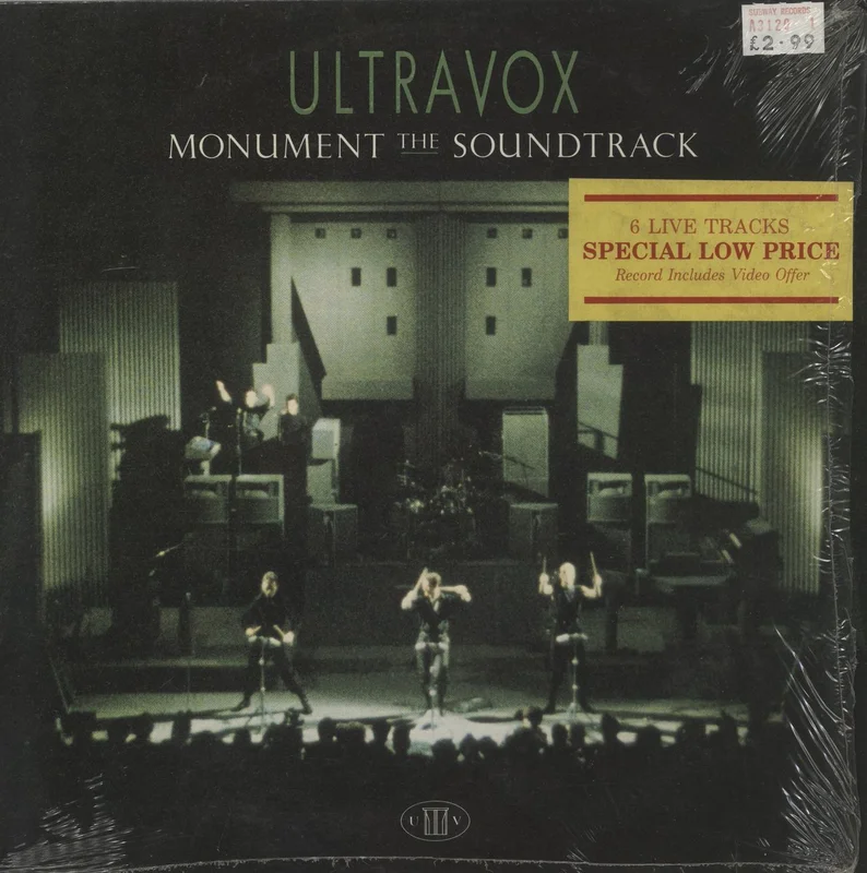 Ultravox Monument - Hype Sticker + Shrink & Insert UK Vinyl LP