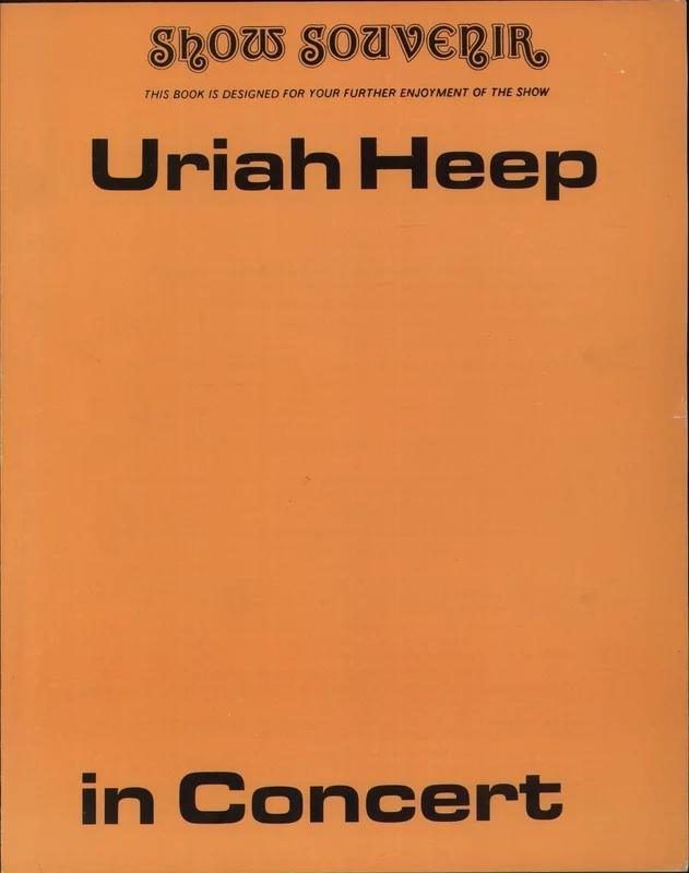 Uriah Heep In Concert - Show Souvenir + Ticket UK Tour programme