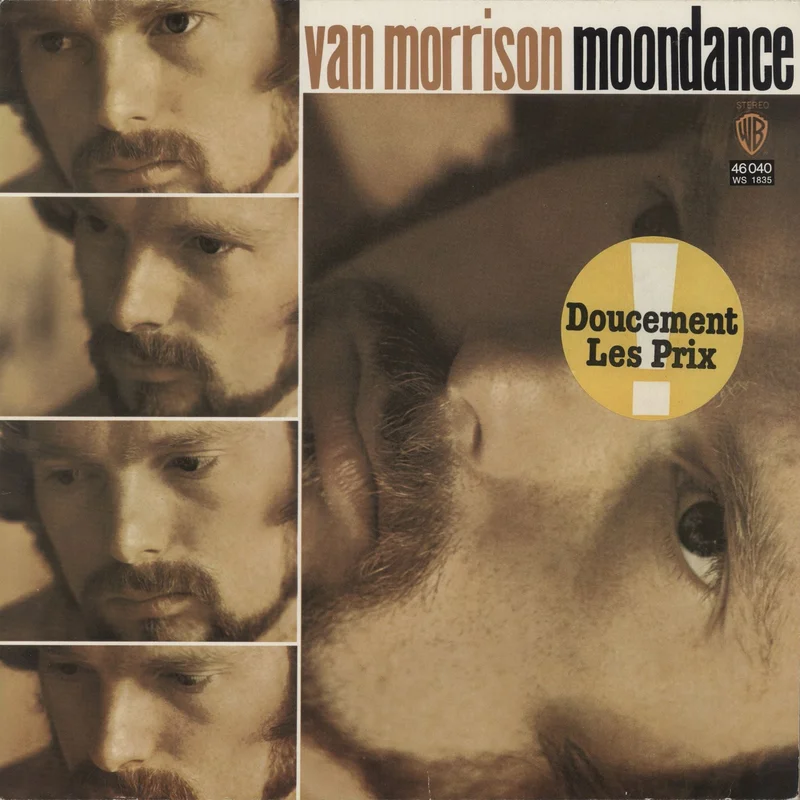 Van Morrison Moondance - Doucement Les Prix sticker German Vinyl LP