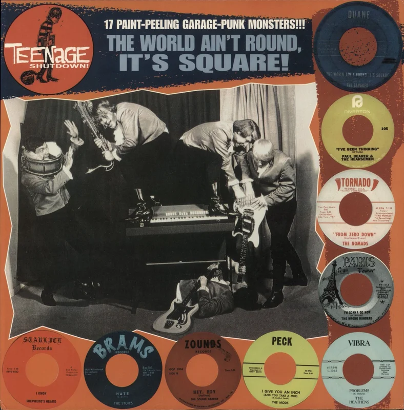 Various-60s & 70s The World Ain't Round, It's Square! [17 Paint-Peeling Garage-Punk Monsters!!!] US Vinyl LP