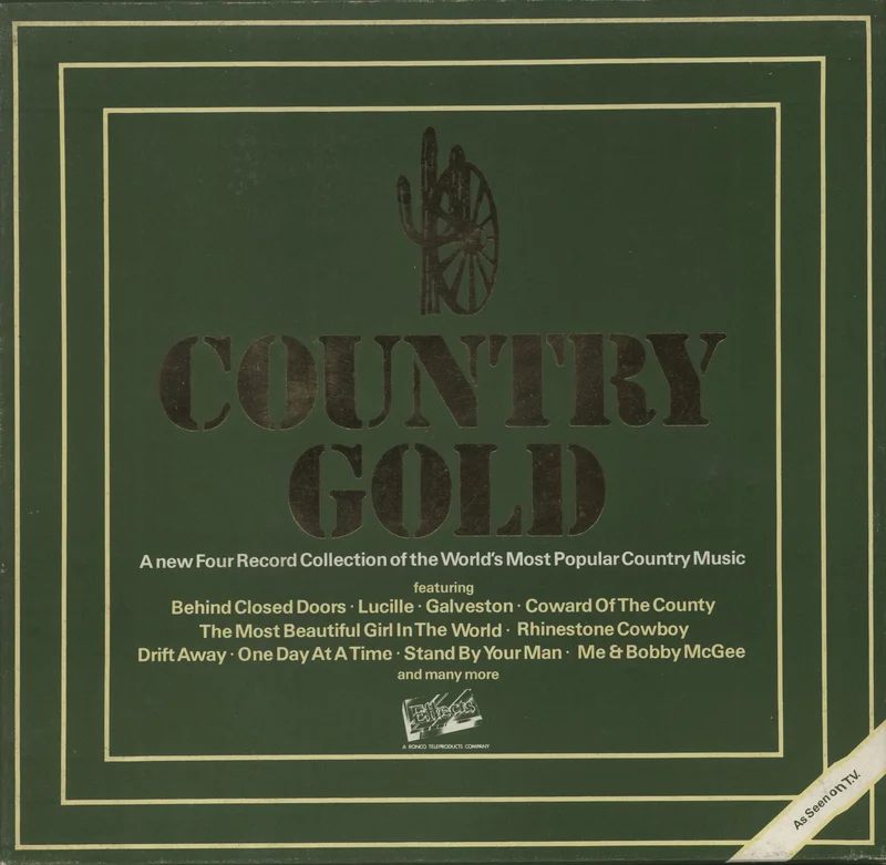 Various-Country Country Gold - A New Four Record Collection Of The World's Most Popular Country Music UK Vinyl box set