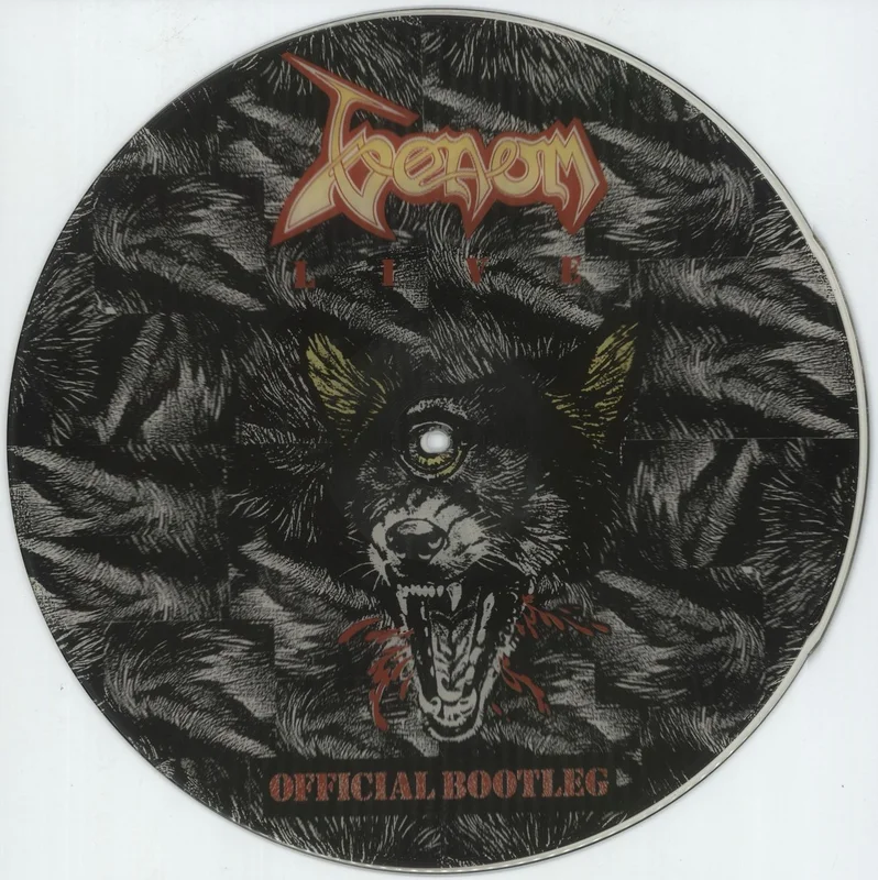 Venom Live Official Bootleg - VG UK Picture disc LP