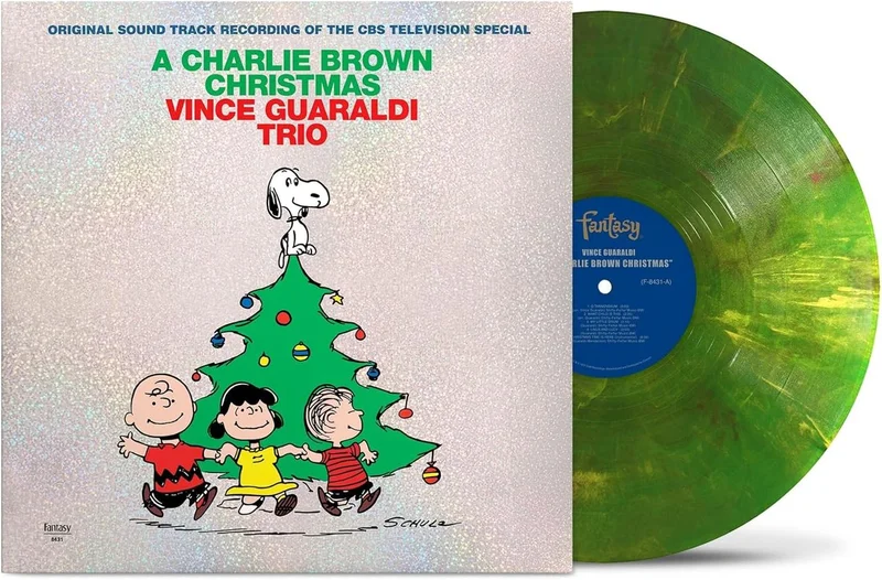Vince Guaraldi A Charlie Brown Christmas - 60th Anniversary Edition - Christmas Tree Vinyl + Poster - Sealed US Vinyl LP