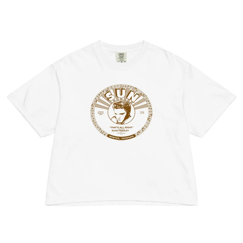Vintage Elvis Boxy Women's T-Shirt White