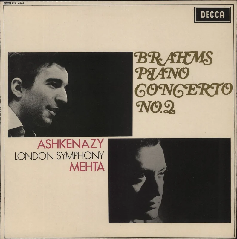 Vladimir Ashkenazy Brahms: Piano Concerto No. 2 in B Flat, Op.83 UK Vinyl LP
