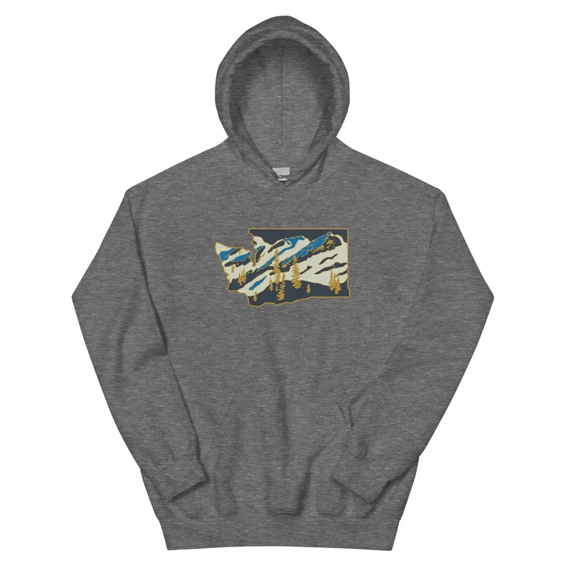 WA Landscape Unisex Hoodie Navy