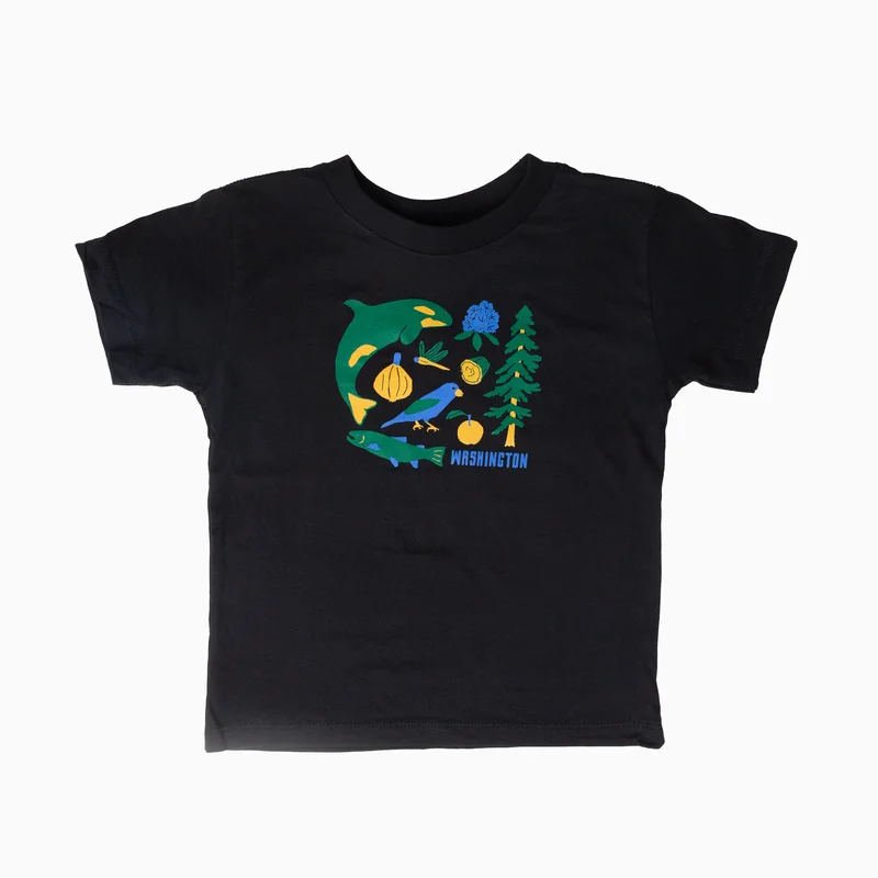 WA State Symbols Kids Tee