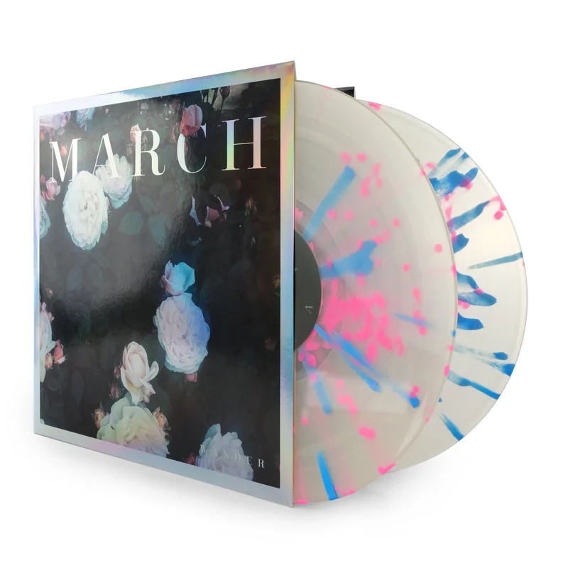 Wander  March [2xLP] Electric Blue w/ Black Splatter and Color In Color Coke Green w/ Black