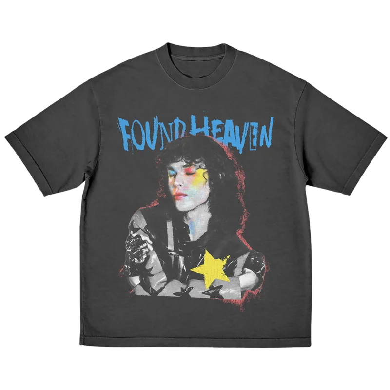 Washed Black Found Heaven On Tour 2024 Dateback Tee