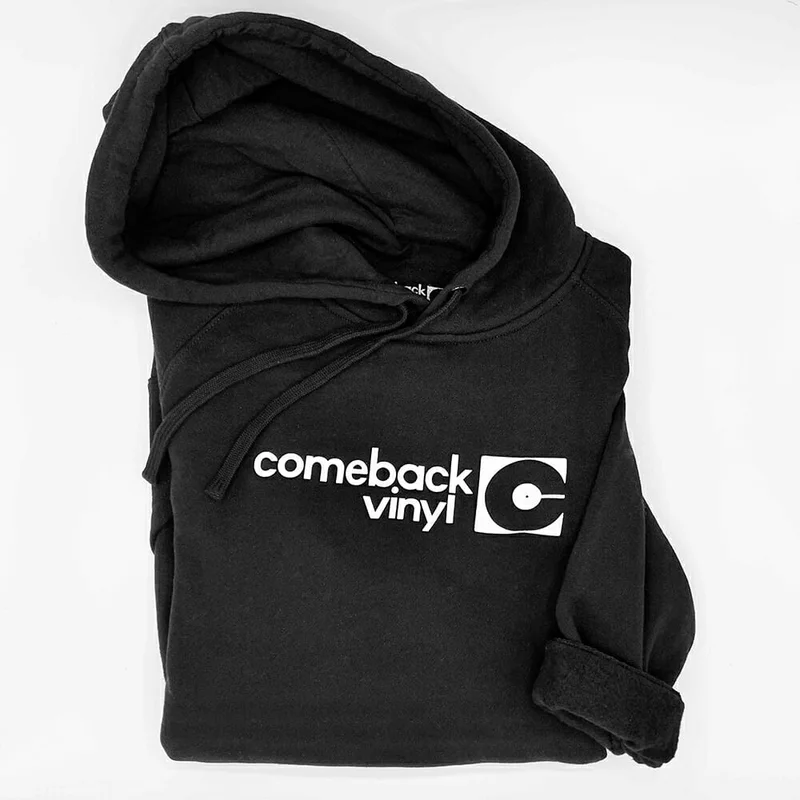 White On Black Horizontal Hoodie