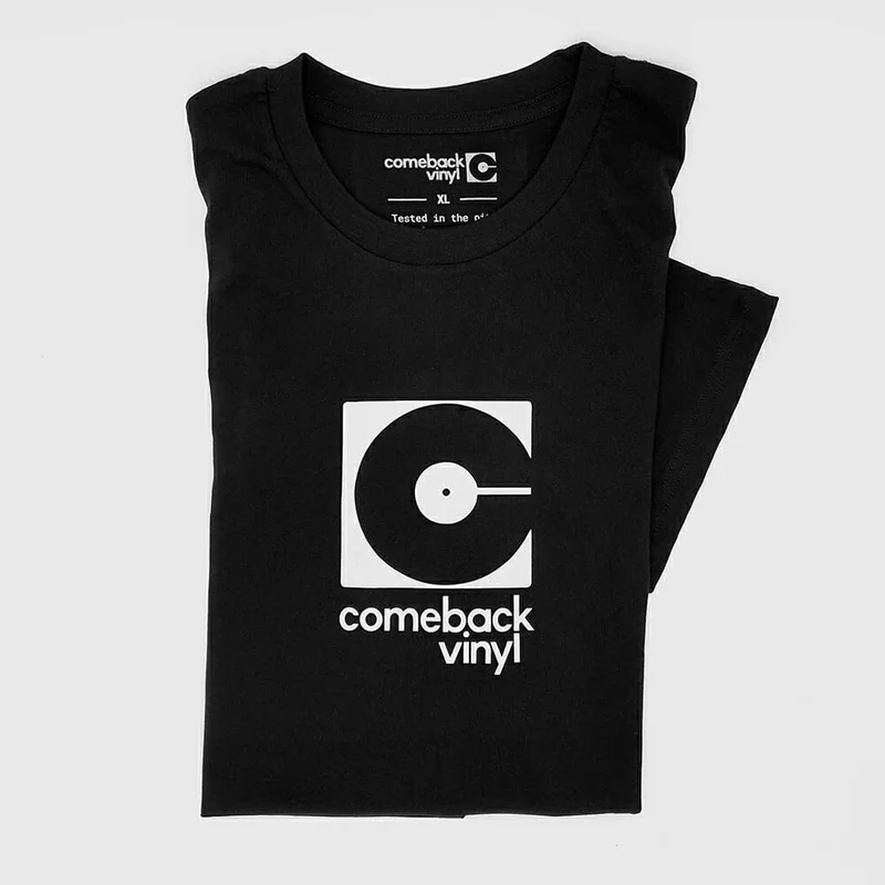 White On Black Vertical Tee