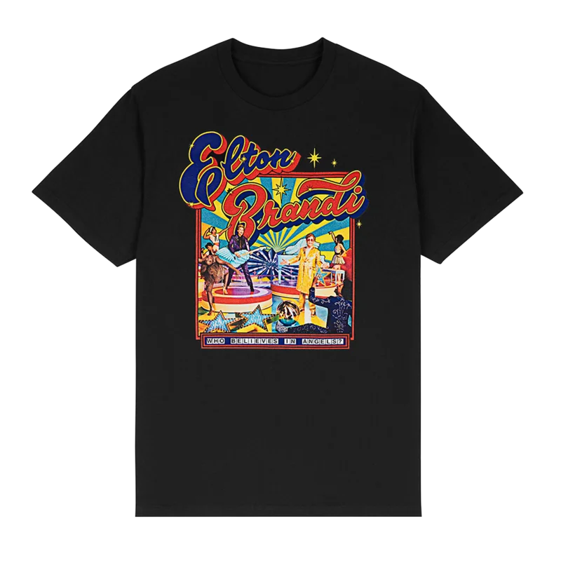Who Believes In Angels? Album Cover Black T-shirt