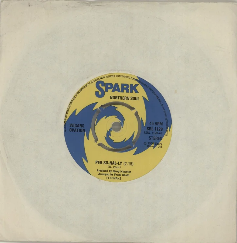 Wigan's Ovation Per-so-nal-ly UK 7" vinyl