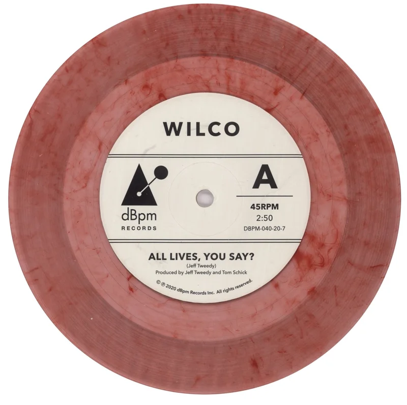 Wilco All Lives, You Say? - Clear With Red Splatter Vinyl US 7" vinyl