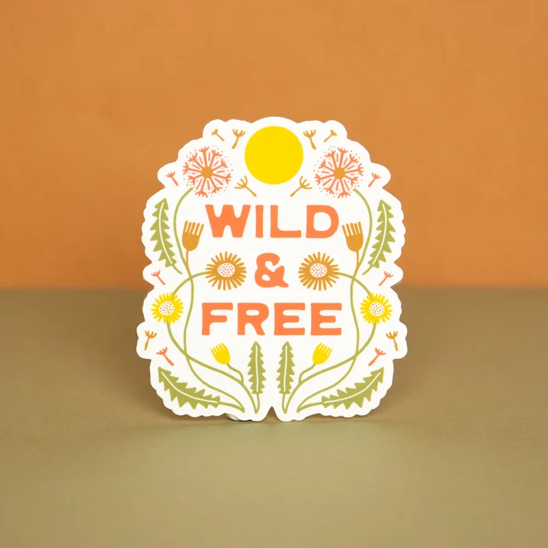 Wild & Free Dandelion Sticker