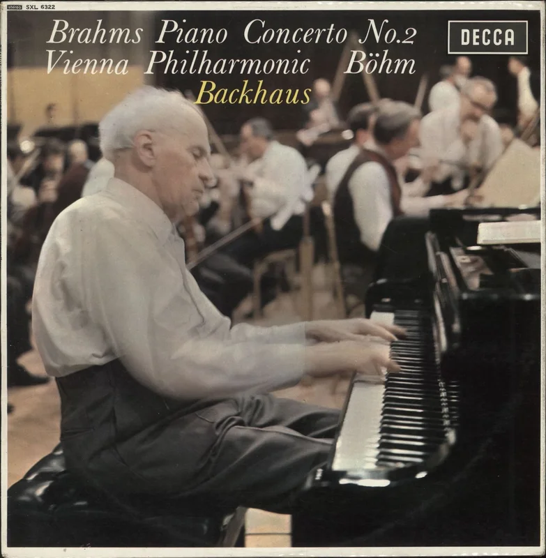 Wilhelm Backhaus Brahms: Piano Concerto No. 2 In B Flat, Op. 83 - Narrow Band Label UK Vinyl LP
