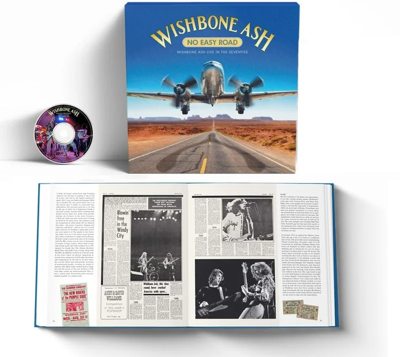 Wishbone Ash No Easy Road - Wishbone Ash Live In The Seventies + CD & Signed Photo UK Book