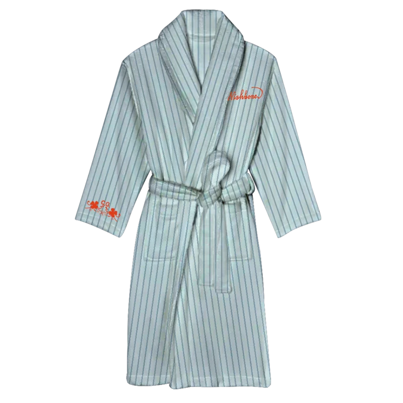 Wishbone Blue Striped Robe
