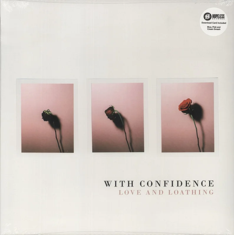 With Confidence Love And Loathing - Blue, Pink and Cream Smash Vinyl - Autographed Print - Sealed UK Vinyl LP