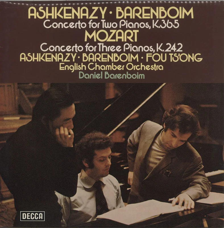 Wolfgang Amadeus Mozart Mozart: Concerto For Two Pianos, K.365, Concerto For Three Pianos, K.242 UK Vinyl LP
