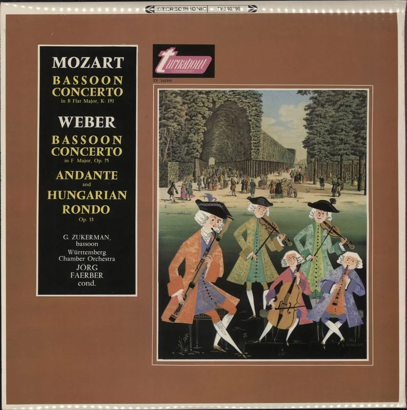 Wolfgang Amadeus Mozart Mozert / Weber: Bassoon Concertos UK Vinyl LP