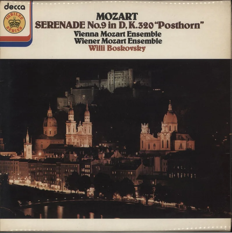 Wolfgang Amadeus Mozart Serenade No. 9 in D, K.320 "Posthorn" UK Promo Vinyl LP