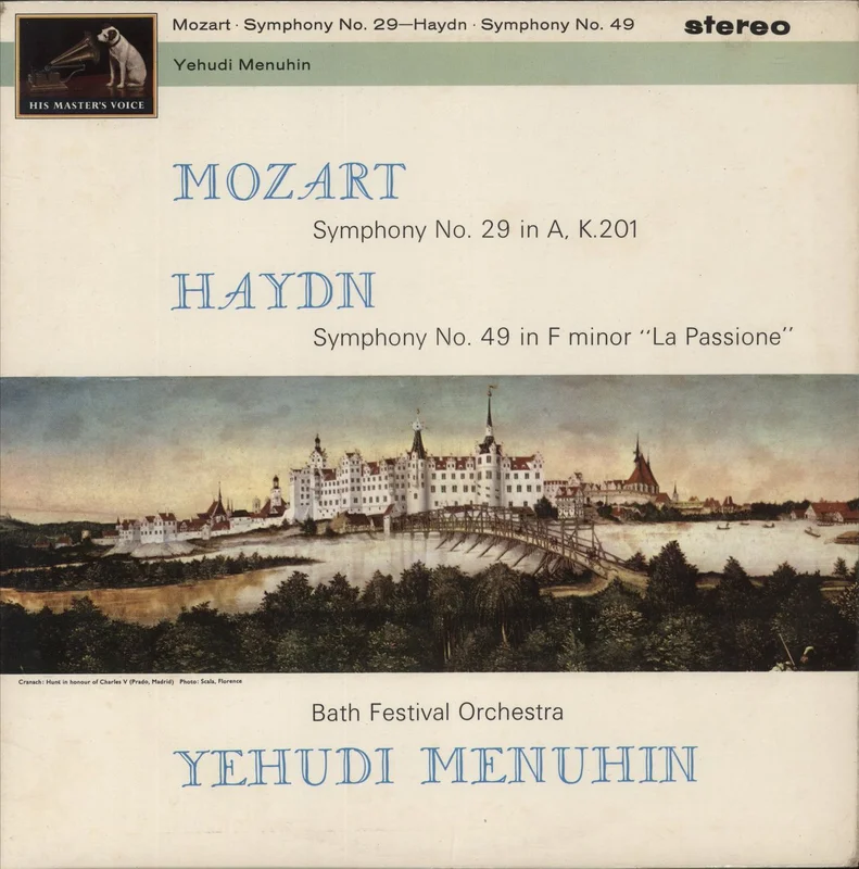 Wolfgang Amadeus Mozart Symphony No. 29 In A, K.201 / Symphony No. 49 In F Minor, "La Passione" UK Vinyl LP