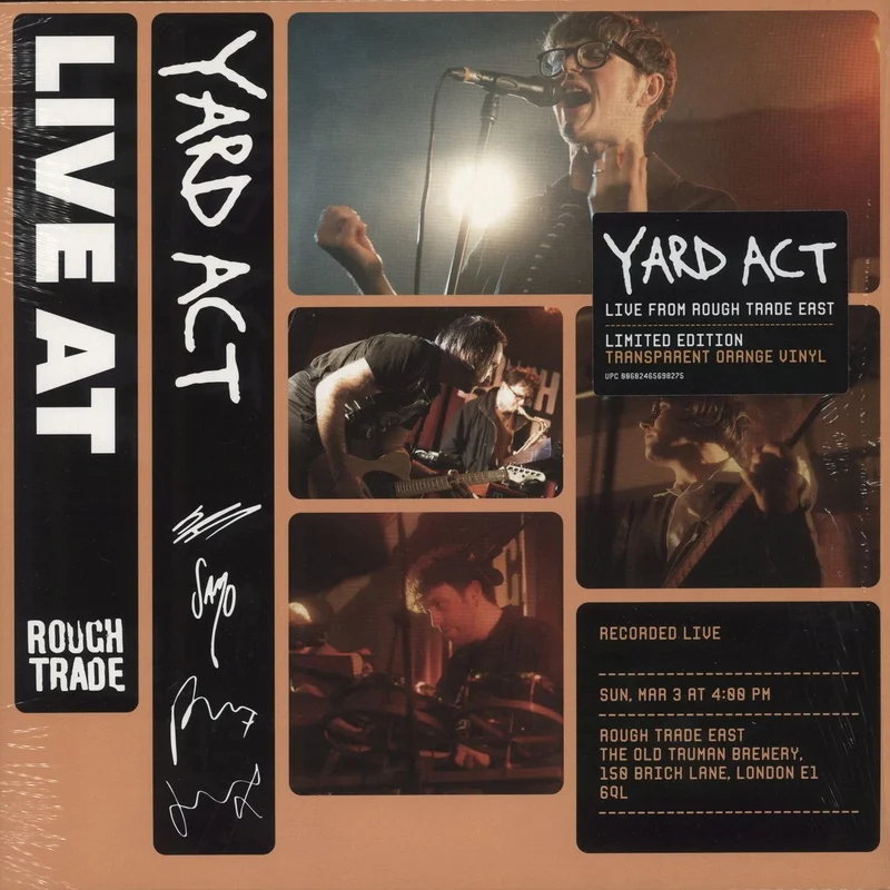 Yard Act Live At Rough Trade East - Orange Vinyl UK Vinyl LP