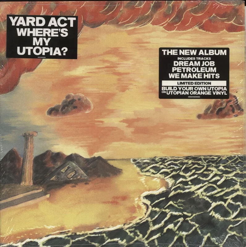 Yard Act Where's My Utopia? - Utopian Orange Vinyl + Sticker Set UK Vinyl LP