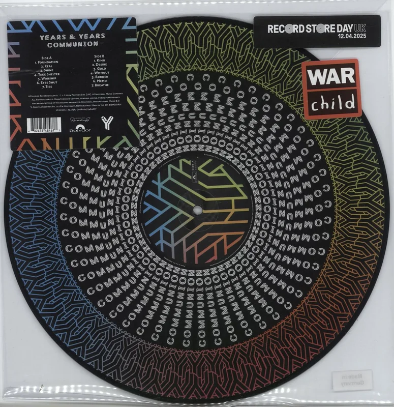 Years & Years Communion - RSD25 UK Picture disc LP