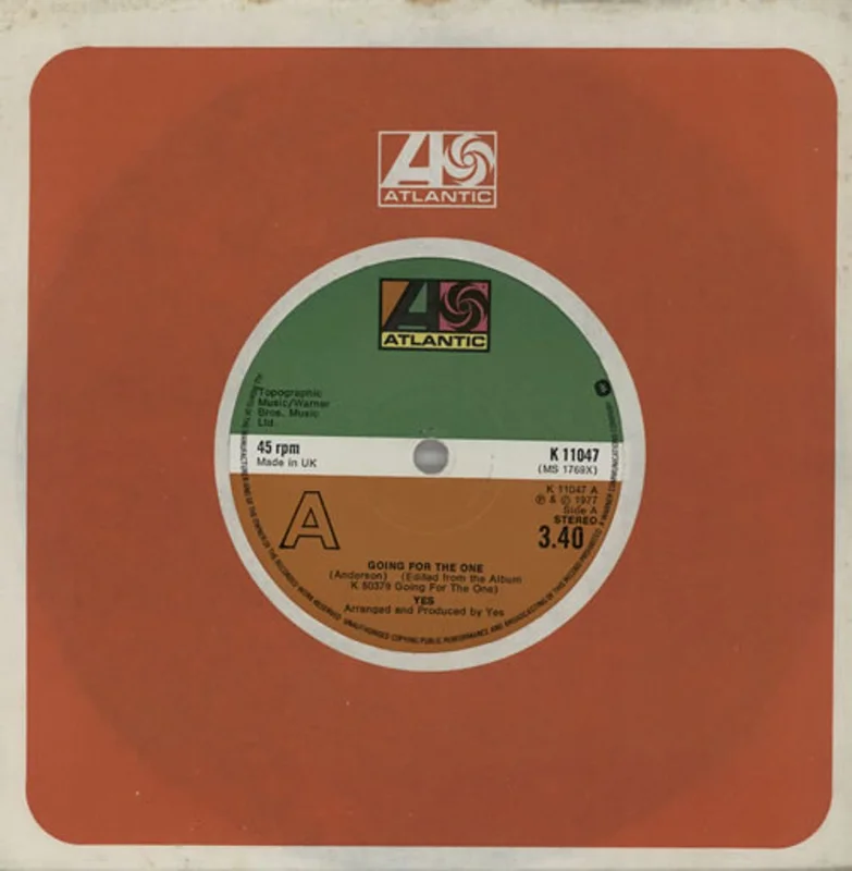 Yes Going For The One - Solid UK 7" vinyl