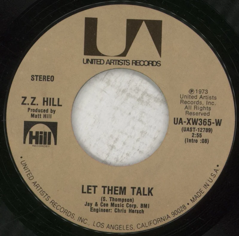 Z.Z. Hill Let Them Talk / The Red Rooster US 7" vinyl